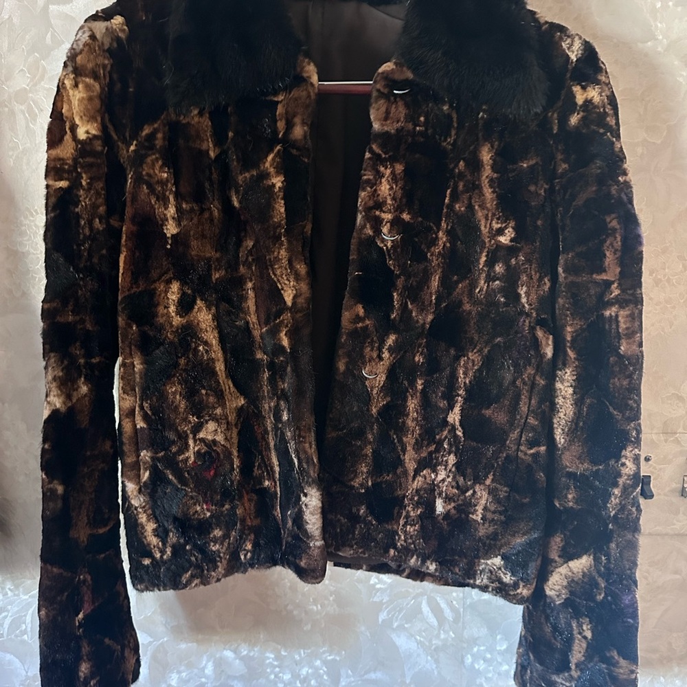 Dyed Mink Tortoise Jacket XS